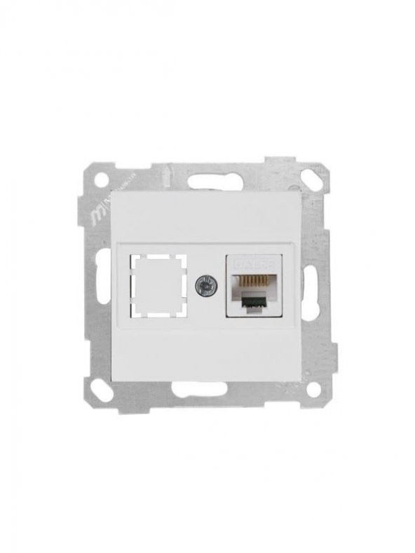 RİTA BEYAZ MEK. TUŞ DATA PRİZİ 1*RJ45-CAT6 MUTLUSAN 22001400101 - 1