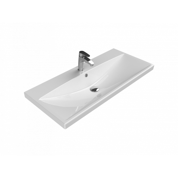 Turkuaz Seramik Cerastyle Elite Serisi 100 x 45 Cm Etajerli Lavabo