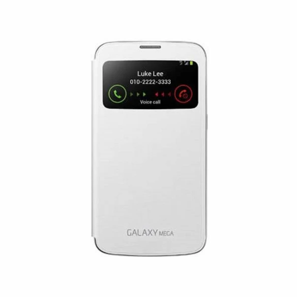 Samsung i9200 Galaxy Mega Orjinal S View Cover Kılıf - Beyaz EF-CI920BWEGWW - Resim 8