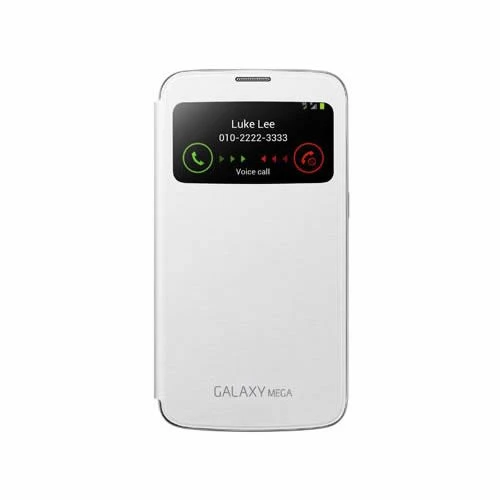 Samsung i9200 Galaxy Mega Orjinal S View Cover Kılıf - Beyaz EF-CI920BWEGWW - Resim 4