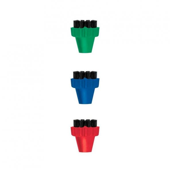 Polti Vaporetto 3lü Yuvarlak Renkli Fırça Seti