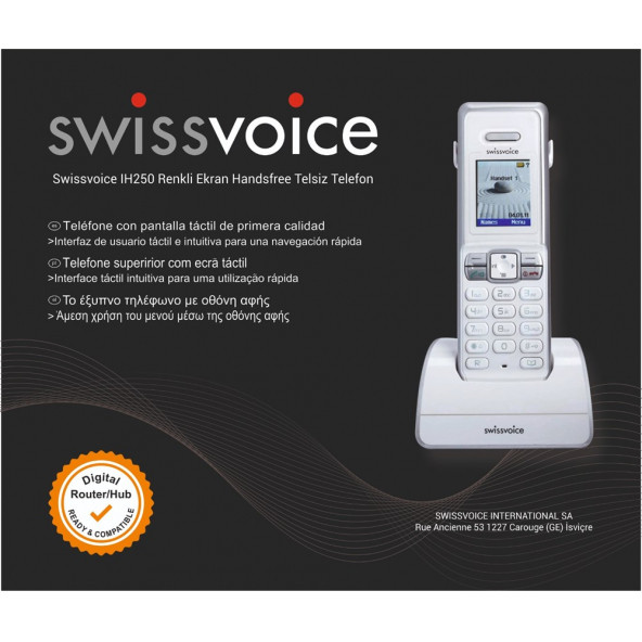 Swissvoice IH250 Renkli Ekran Handsfree Telsiz Telefon