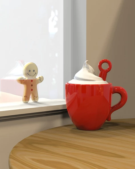 Metalmorphose Köpüklü Fincan ve Gingerbread Anahtarlık - Resim 5