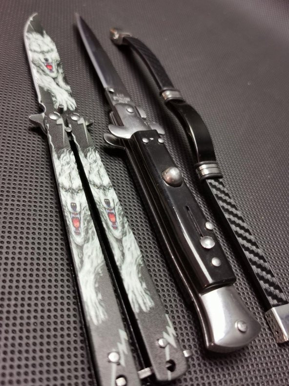 BİLTEK SHOP 3lü Kelebekli Kamp Çakı Seti