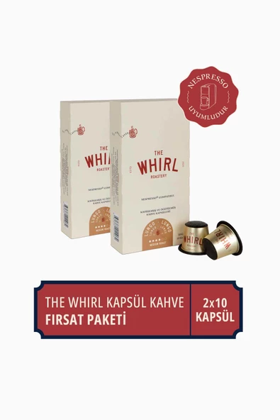 The Whirl Lungo Medium Kapsül Kahve Fırsat Paketi 10 Adet x 2 Paket