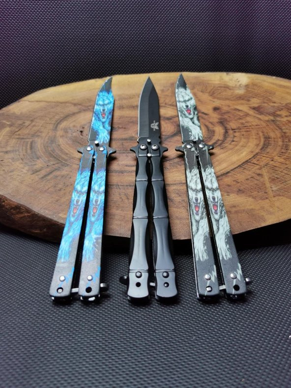 BİLTEK SHOP 21 cm 3lü Kelebek Kamp Çakı Seti