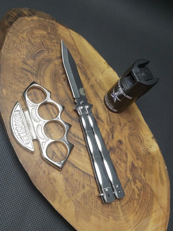 BİLTEK SHOP 3lü 21cm Kelebek Çelik Çakı ve Yanında Diğer Ürünler ile