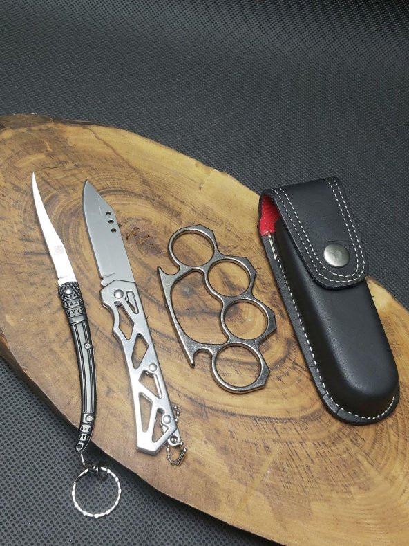 BİLTEK SHOP 4 Parça Mini Çakı ve Musta Seti