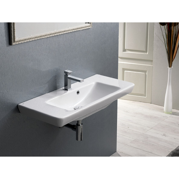 Turkuaz Cerastyle Turkuaz Porto D Etajerli Lavabo 85 cm (Derınlık 48 Cm) - 7