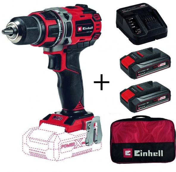 Einhell TE-CD 18/50 Li BL Akülü Vidalama + 2x2,5 Ah StarterKit + Bez Çanta