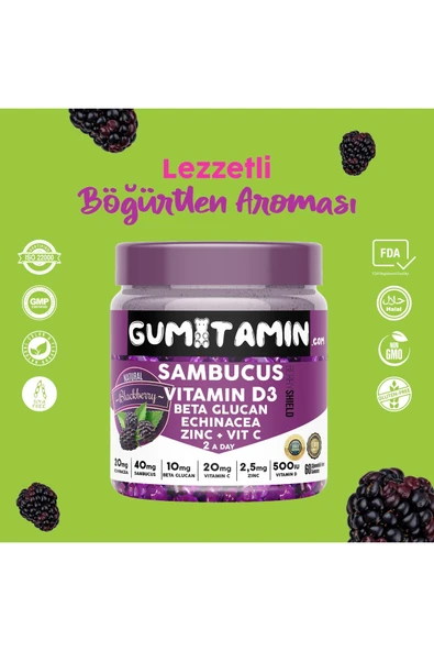 GUMITAMIN Sambacus Vıtamınd3 60 Kapsul Gummıes - 3