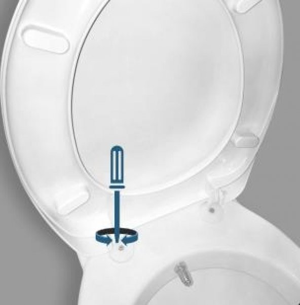 Rona Parlak Bordo Tisa ThermoPlast Standart Klozet Kapağı (Üstten Monte) - 3
