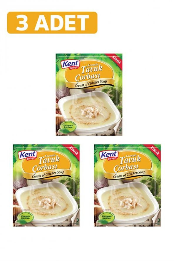 Kremalı Tavuk Çorbası 65g*3 adet