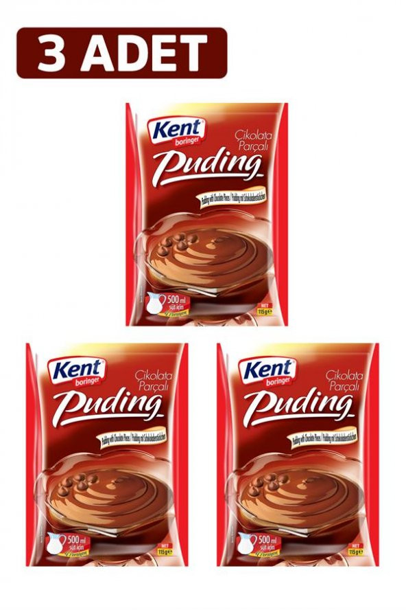 Çikolata Parçalı Puding 115g*3 adet