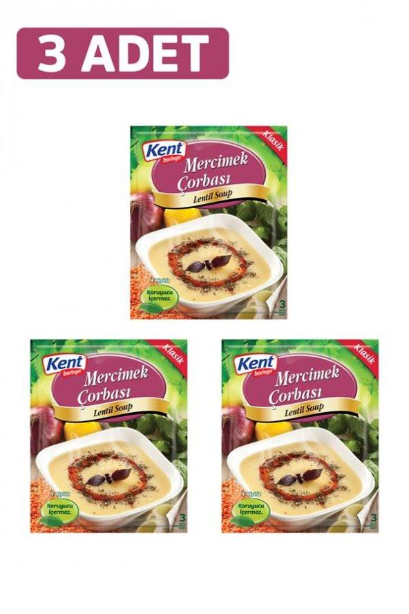 Mercimek Çorbası 76g 3 adet