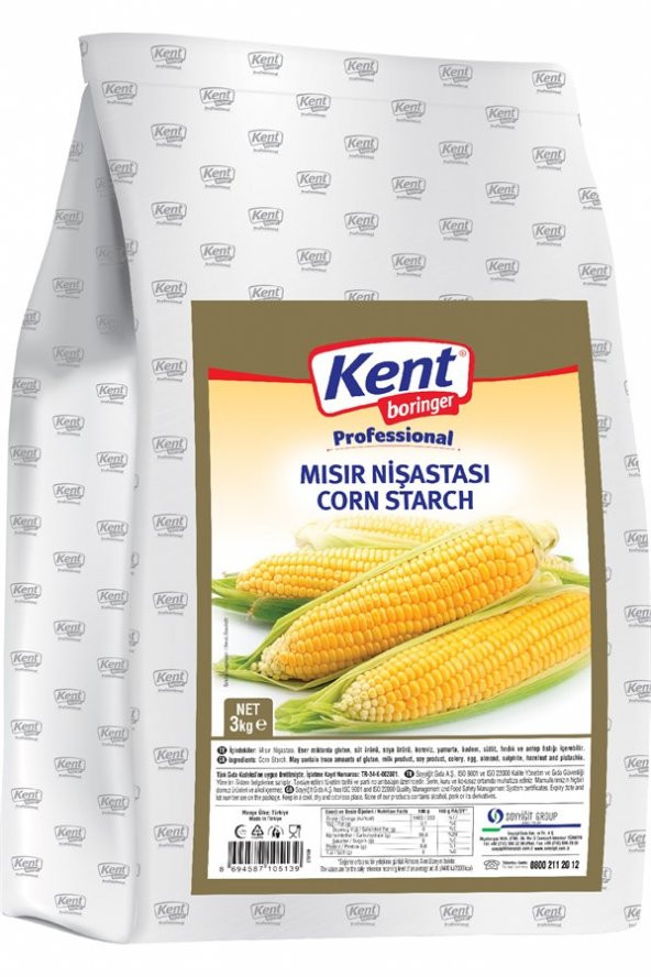 Kent Boringer Professional Mısır Nişastası 3 Kg