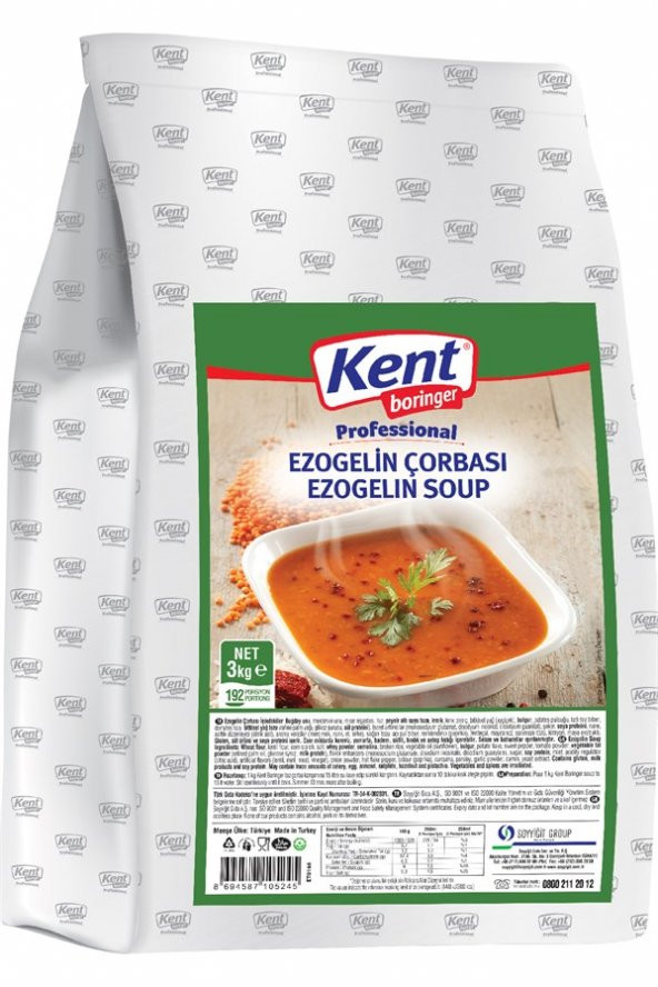 Kent Boringer Professional Ezogelin Çorbası 3 Kg