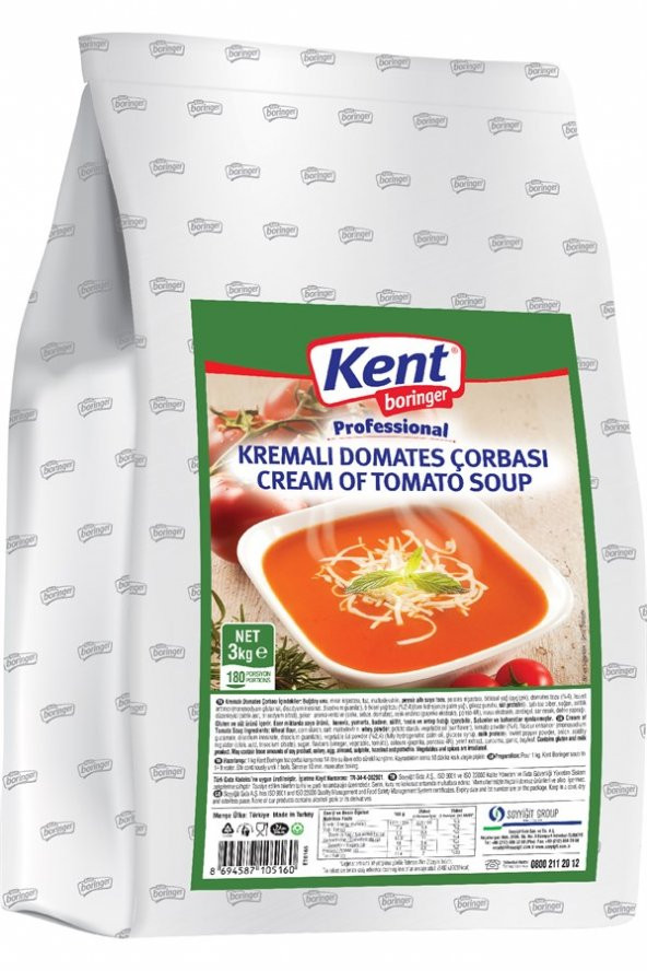 Kent Boringer Professional Kremalı Domates Çorbası 3 Kg