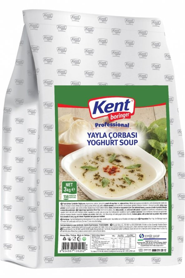 Kent Boringer Professional Yayla Çorbası 3 Kg