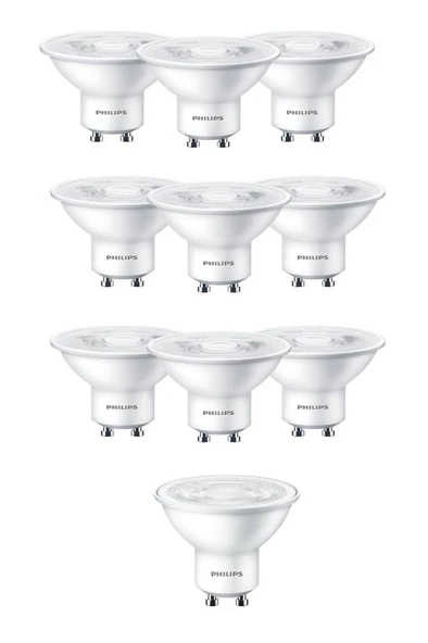 Philips 4.7 50W Essential Ledspot Ampul 4.7 50W Gu10 2700K Sarı Isık 10 Adet ürün görseli