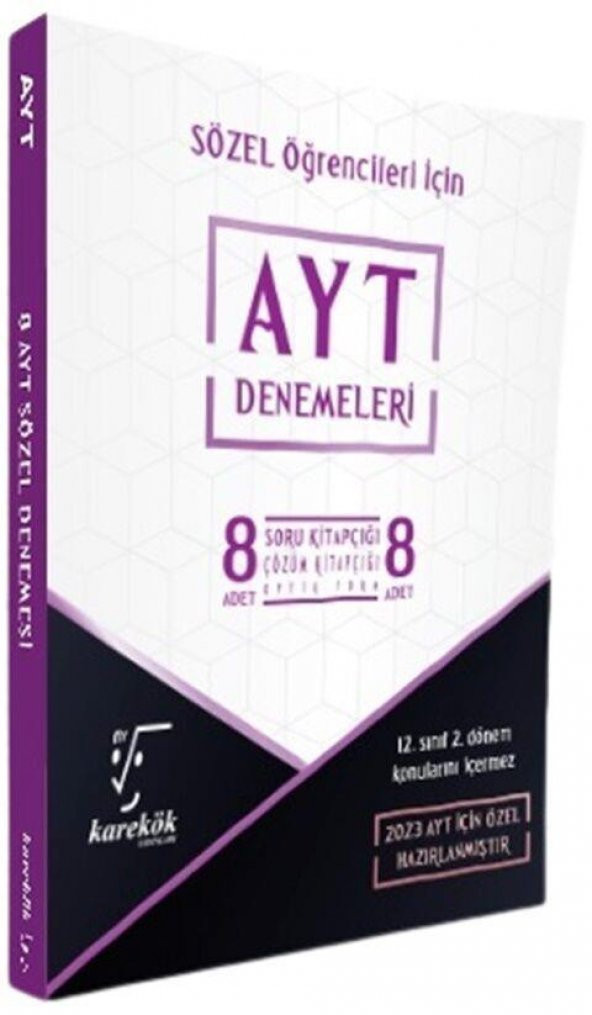Karekök Yayınları AYT Sözel Özel 8 li Paket Deneme