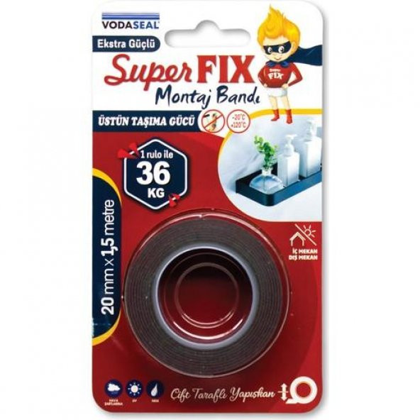 Vodaseal Super Fix Montaj Bandı 20MM x 1,5mt