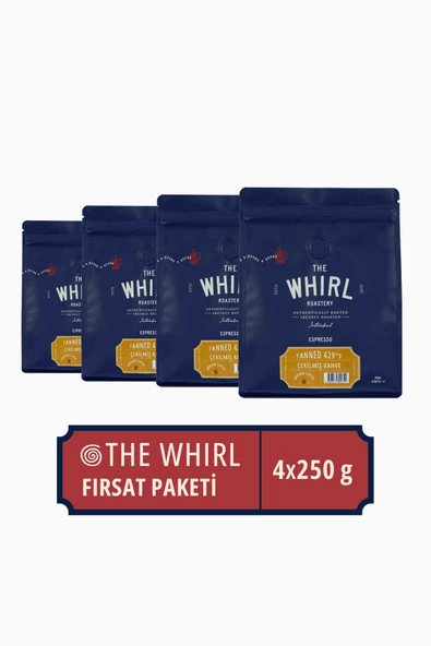 The Whirl Espresso Tanned 429°F Çekilmiş Kahve 4'lü Fırsat Paketi