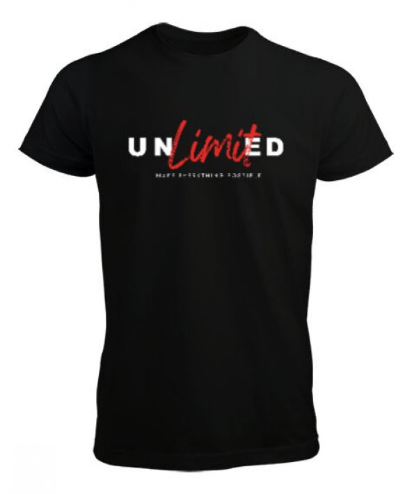 Unlimited Siyah Erkek Tişört