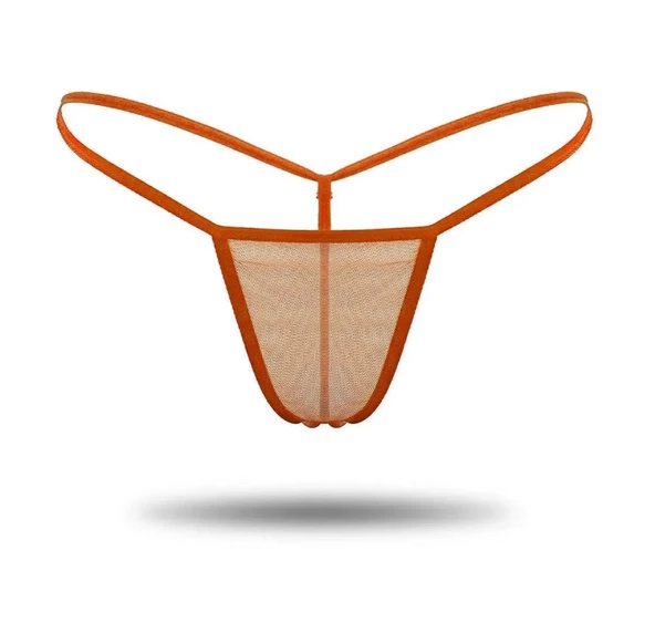 ASM1155 Kadın Bordo Transparan Tül String ürün görseli 1