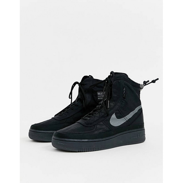Nike siyah Air Force 1 Shell Kadın spor ayakkabı - 2