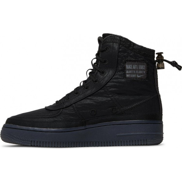Nike siyah Air Force 1 Shell Kadın spor ayakkabı - 5