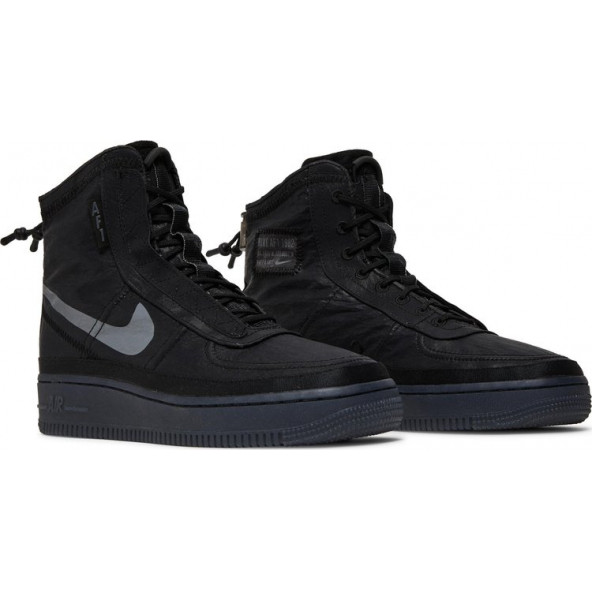 Nike siyah Air Force 1 Shell Kadın spor ayakkabı - 8