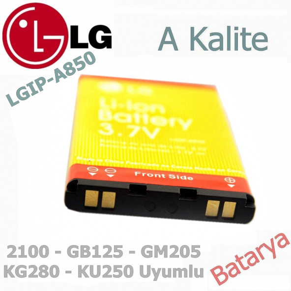 LG LGIP-A850 Batarya 2100 GB125 GM205 KG280 KU250 Uyumlu Yedek Batarya