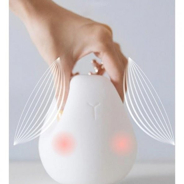 Geyik Tasarımlı Beyaz Işık 3 Kademeli Silikonlu Gece Lambası - 3