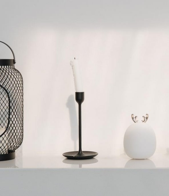 Geyik Tasarımlı Beyaz Işık 3 Kademeli Silikonlu Gece Lambası - 4