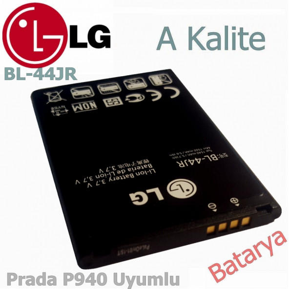 Lg BL-44JR Batarya LG P940 Prada K2 Su880 Uyumlu Yedek Batarya