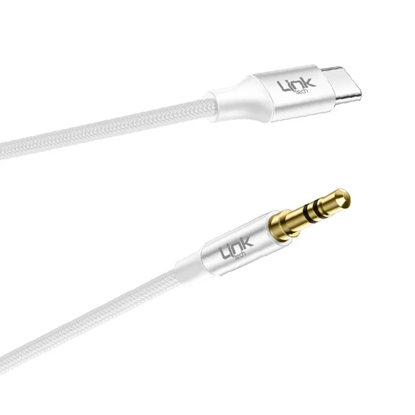 LinkTech A586 Type-C - 3.5mm AUX Kablo 1mt Beyaz - 4