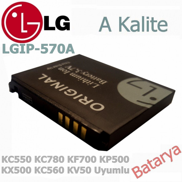 Lg Lgip-570A Batarya Kc550 Kc780 Kf700 Kp500 Kx500 Kc560 Kv50 Uyumlu Yedek Batarya