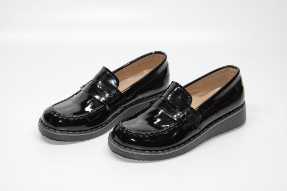 MİNİCAN ORTOPEDİK TABAN ERKEK ÇOCUĞU SÜNNETLİK BALO DÜĞÜN BAĞSIZ KLASİK SİYAH RUGAN AYAKKABI - 4