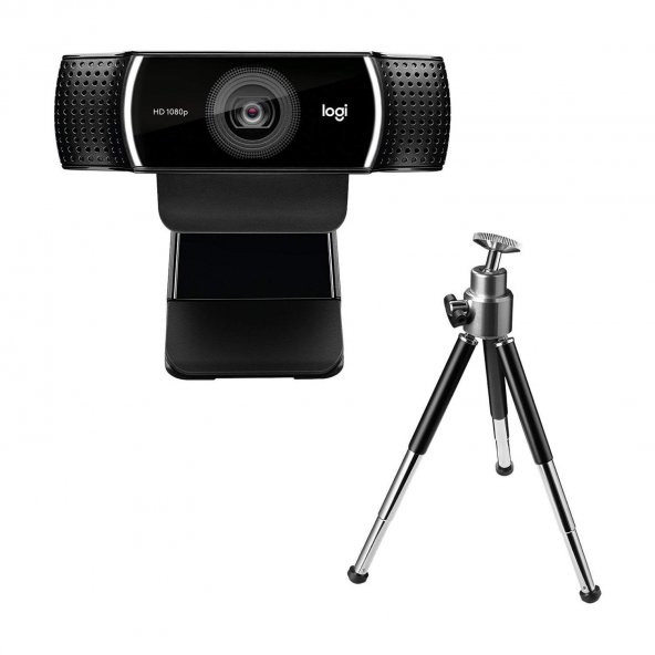Logitech Full HD 1080p Yayıncılar için Profesyonel Web Kamerası - Siyah