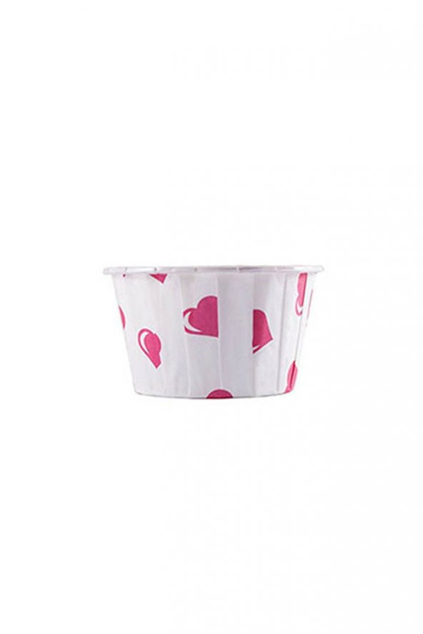 Dolphin Kalp Puantiyeli Muffin Kek Kapsülü 50li -(TM-0481) - V