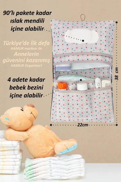 Anne Bebek Bakım Çantası Yenidoğan Alt Açma Değiştirme Düzenleyici Çantası Organizer Space - Resim 5