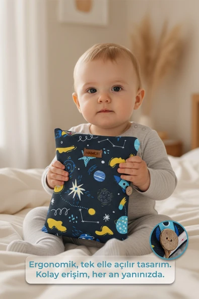 Anne Bebek Bakım Çantası Yenidoğan Alt Açma Değiştirme Düzenleyici Çantası Organizer Space - Resim 3