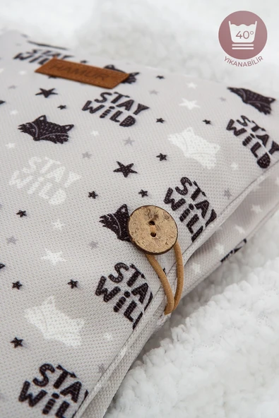 Anne Bebek Bakım Çantası Yenidoğan Alt Açma Değiştirme Düzenleyici Çantası Organizer Fox - 8