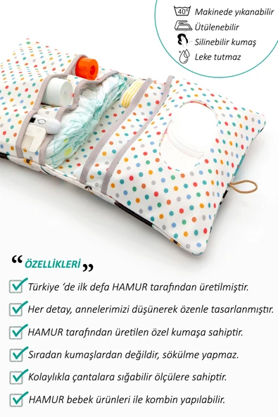 Anne Bebek Bakım Çantası Yenidoğan Alt Açma Değiştirme Düzenleyici Çantası Organizer Animal - Resim 2