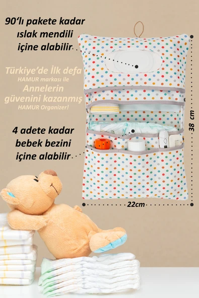 Anne Bebek Bakım Çantası Yenidoğan Alt Açma Değiştirme Düzenleyici Çantası Organizer Animal - Resim 5