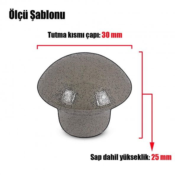 Yuvarlak Düğme Kulp Çekmece Dolap Kapak Kolu Kulpu Kulbu Krom Metal Kulp - 3