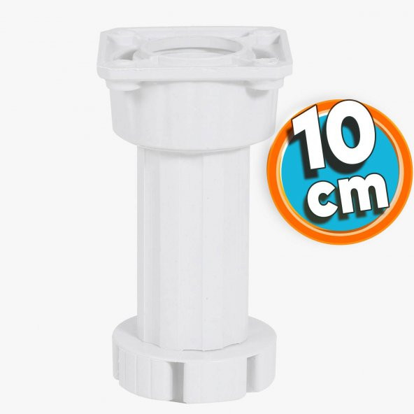 Mobilya Baza Mutfak Dolap Masa Puf Sehpa TV Ünitesi Ayağı Ayarlanabilir 10 cm Beyaz Ayak