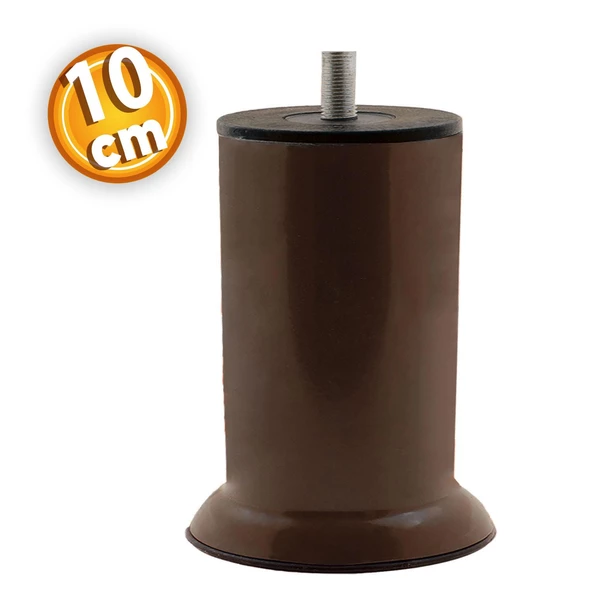 Mobilya Dolap Kanepe Baza Çekyat Koltuk Destek Yükseltme Ayağı M8 Kahverengi Metal Ayakları 10 Cm