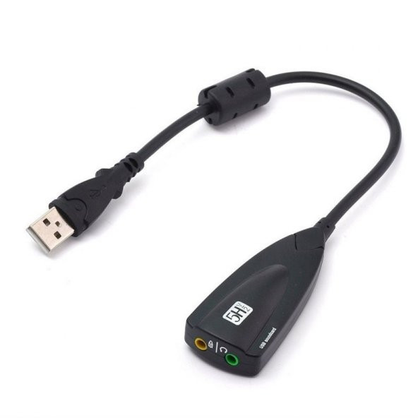 USB ses kartı 7.1 5HV2 USB harici Usb ses kartı Siyah